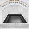 GasSaf Fireplace Ash Pan Adjustable with Handles, Fireplace Tray Extend 23-32 Inch for Ash Collection, Expandable Deep Pan Tray to Hold Fire Log Grate Rack, Easy to Clean Ember and Keep Safe