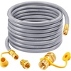 GasSaf 8 FT 1/2″ ID Natural Gas Grill Hose with Quick Connect Fitting(1/2 inch 18FT)